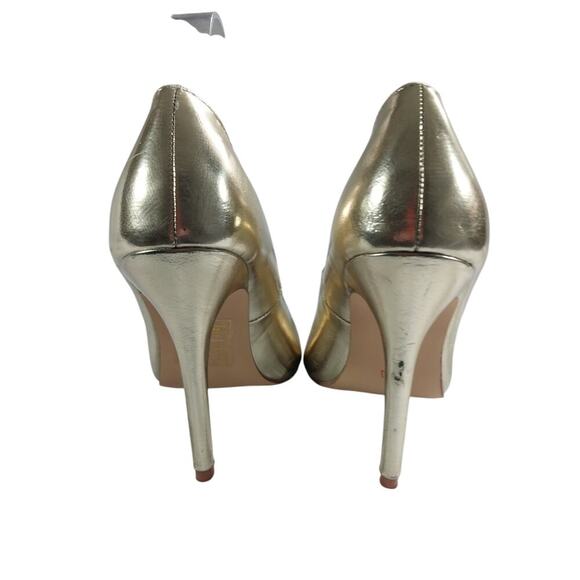 NWOT-1 SHOW! SIGNATURE! SHIMMERY GOLD VEGAN LEATHER CLASSIC INSPO PUMPS! SZ 7.5M - Picture 8 of 12